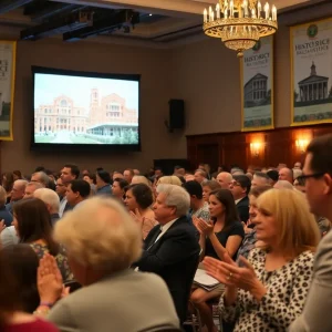 Attendees at the Brunswick Historic Preservation Awards ceremony