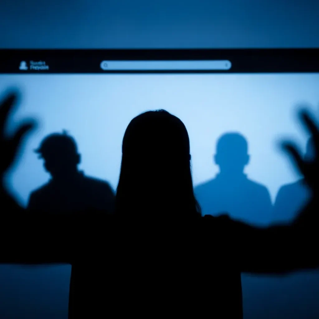 Symbolic illustration of online dangers