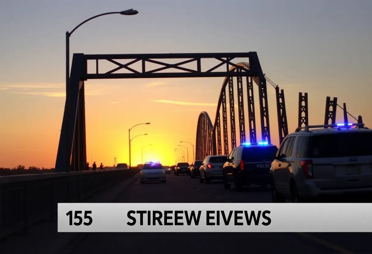 Law enforcement at the 15th Street bridge in Augusta