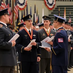 Graduation ceremony at Fort Eisenhower for Army Signal officers