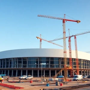 Construction site of the new arena in Augusta
