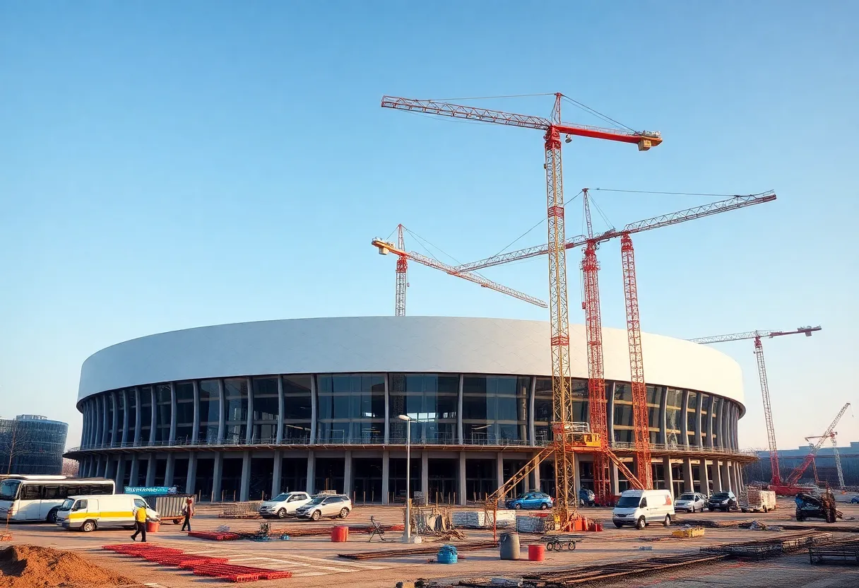 Construction site of the new arena in Augusta