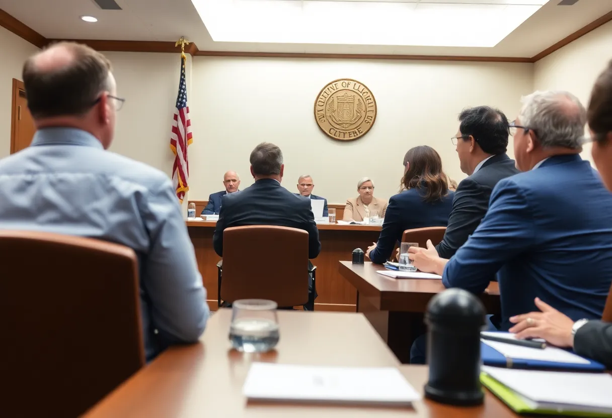 City commission meeting in Augusta