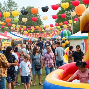 Augusta community festival with families and music