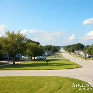 Scenic view of a neighborhood in Augusta, Georgia