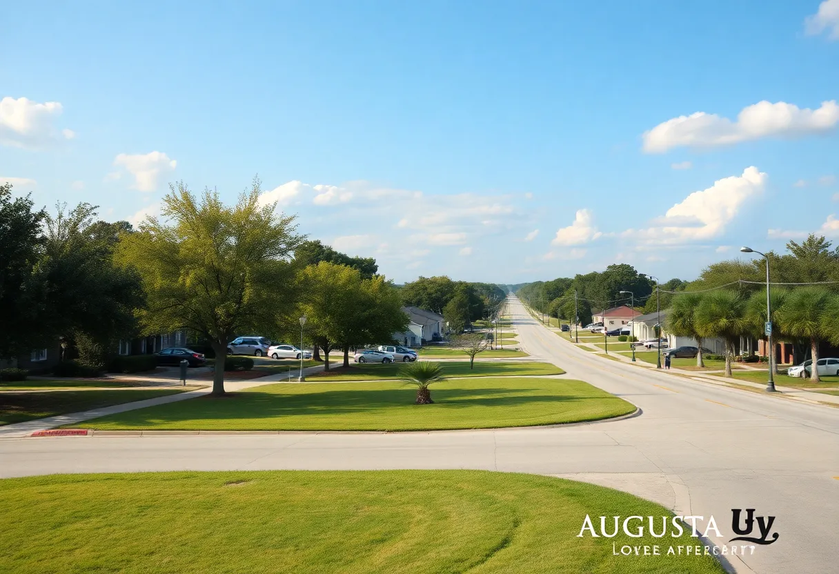 Scenic view of a neighborhood in Augusta, Georgia