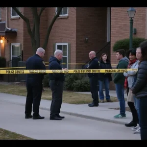 Police investigating a shooting at an apartment complex