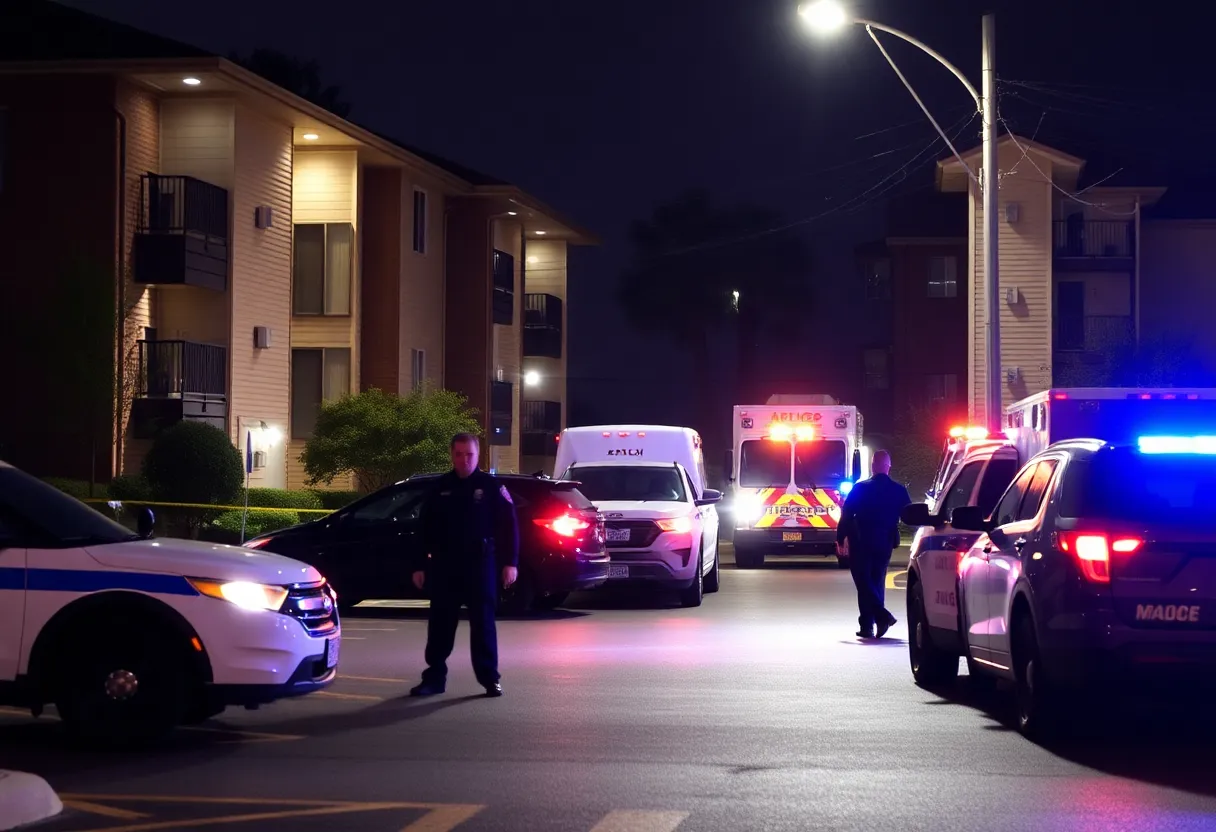 Emergency response at MacArthur Park Apartments after shooting