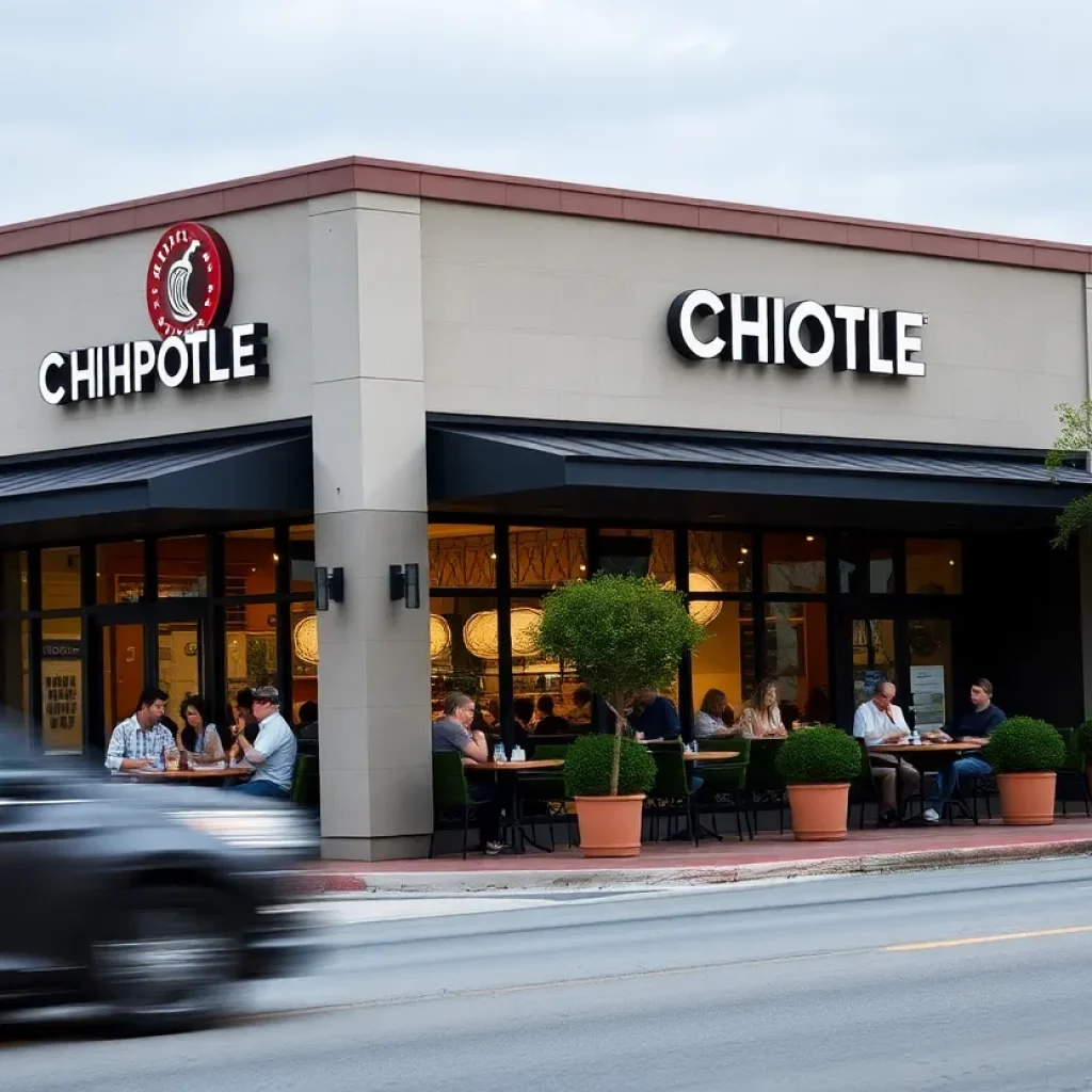 Exterior view of the new Chipotle restaurant in Augusta