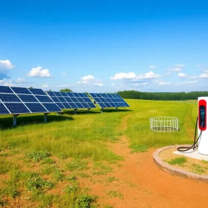 Solar panels and electric vehicle infrastructure in Georgia