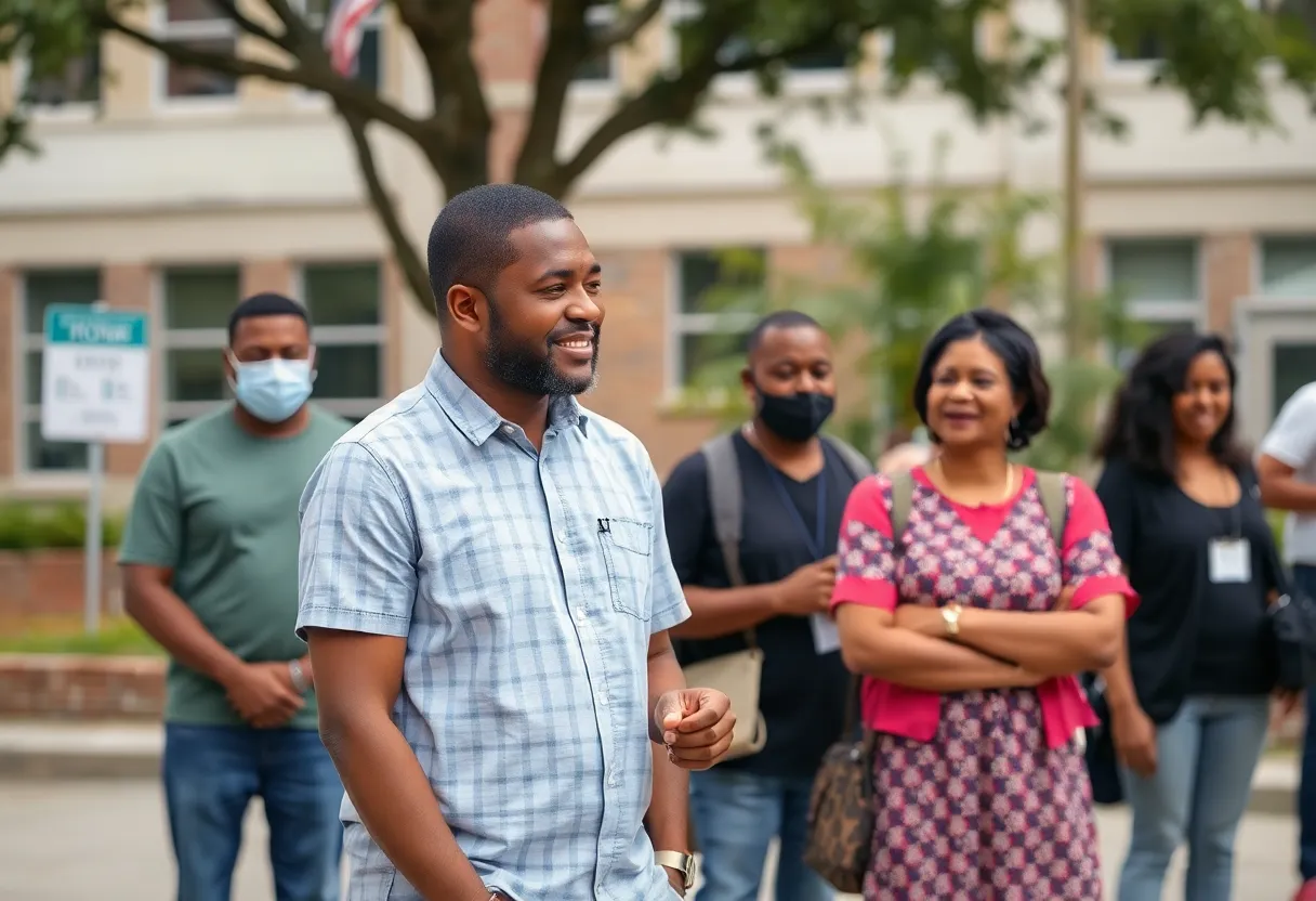 Community members participating in a local event in Augusta