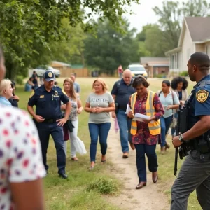 Community members and police working together to find missing persons in Augusta.