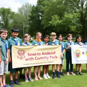 Group of Eagle Scouts celebrating their achievement in Augusta