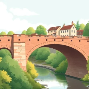 Illustration of Fairfield Street Bridge in Aiken