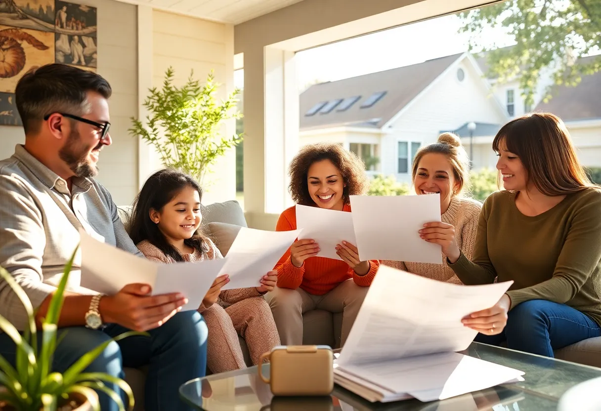 Families in Georgia celebrating tax relief measures