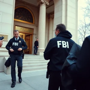 FBI agents at Augusta Municipal Building