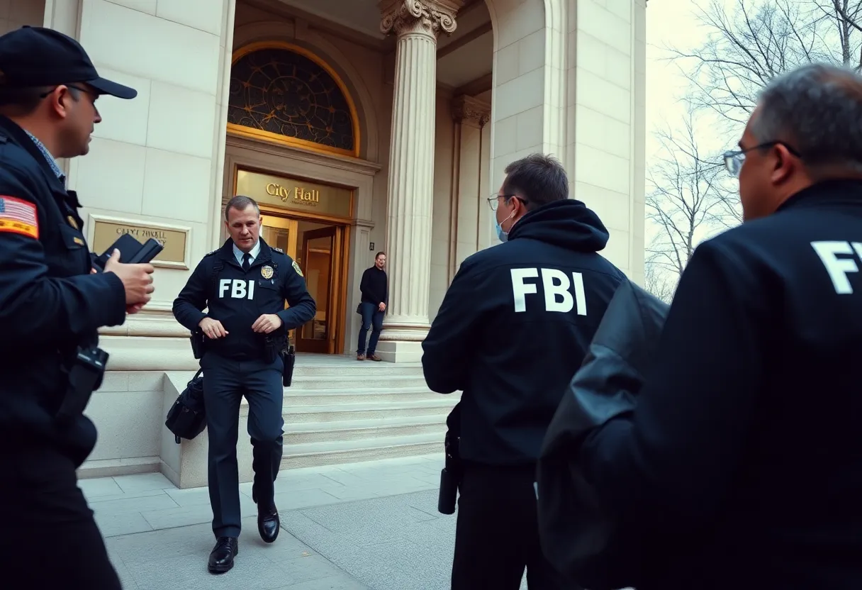 FBI agents at Augusta Municipal Building
