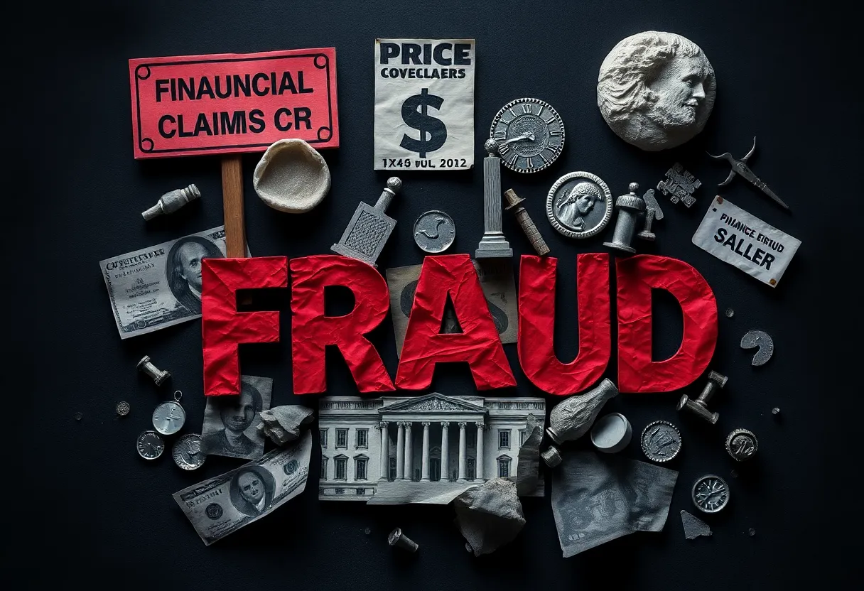 Conceptual image depicting the challenges of financial fraud in aid programs
