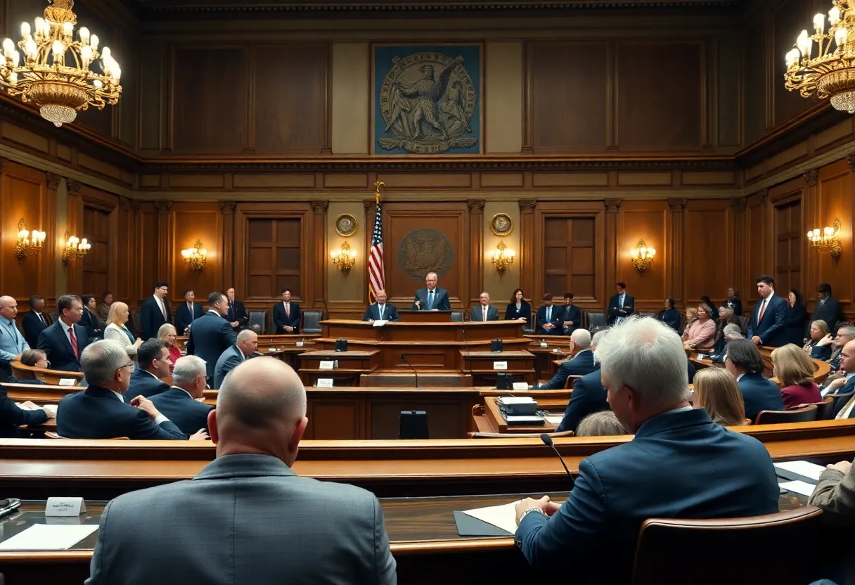 Legislative session discussing foreign investment laws in Georgia