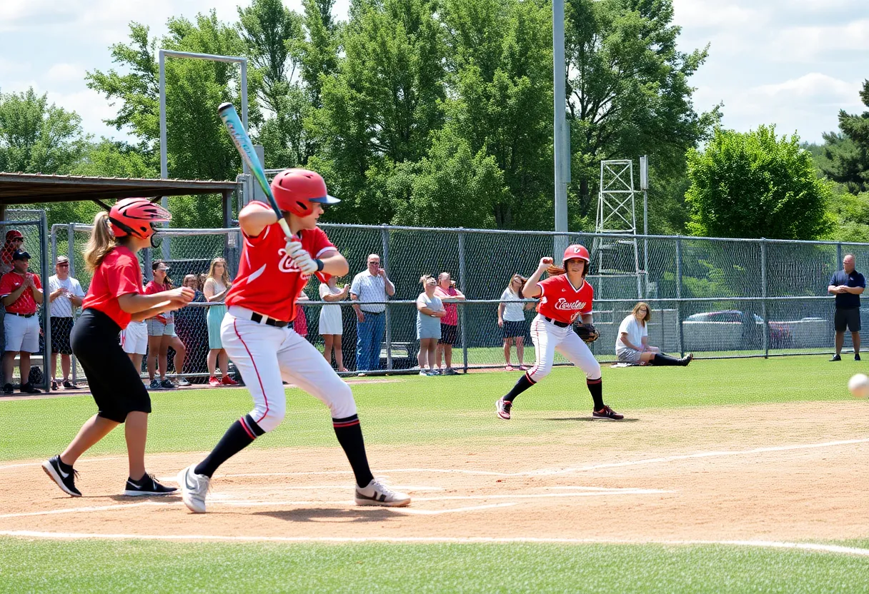 Softball tournament at SRP Park with teams and spectators