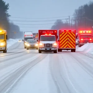 Icy road conditions in Augusta causing traffic accidents