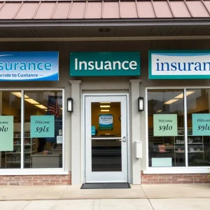 Exterior view of the new insurance office in Carrollton, Georgia