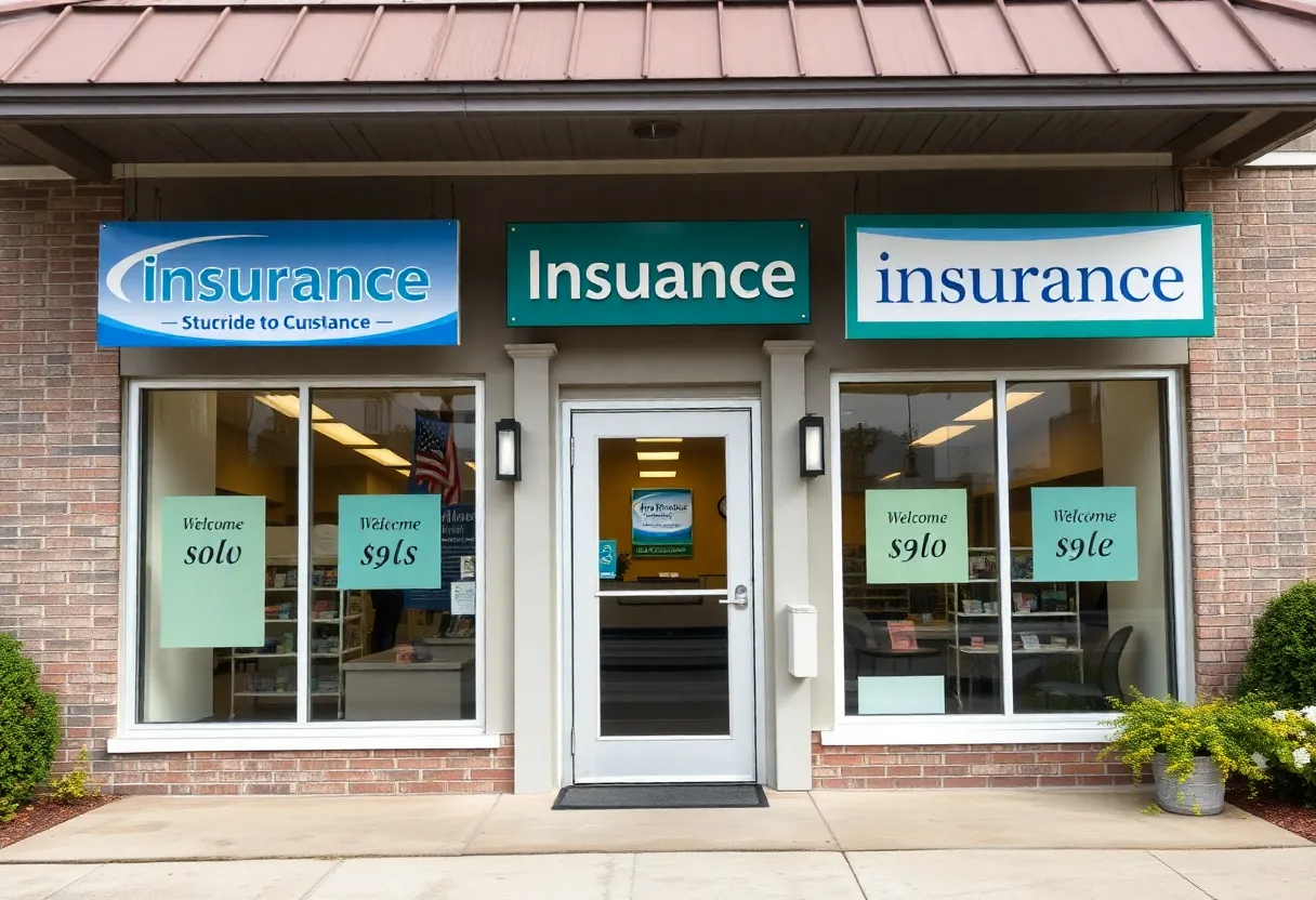 Exterior view of the new insurance office in Carrollton, Georgia