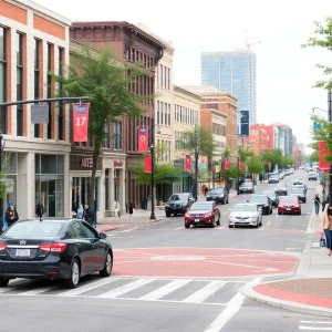 Illustration of proposed safety improvements for Georgia Avenue in North Augusta