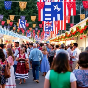 Attendees enjoying food and cultural performances at the Spring Greek Festival