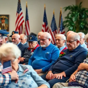 Gathering of veterans reflecting on Memorial Day