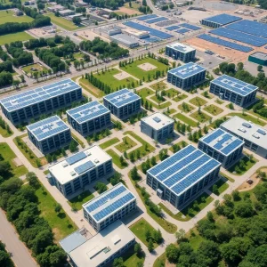 Aerial view of White Oak Technology Park under development