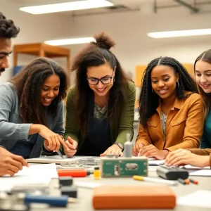 Students engaged in vocational training at a technical college in Georgia