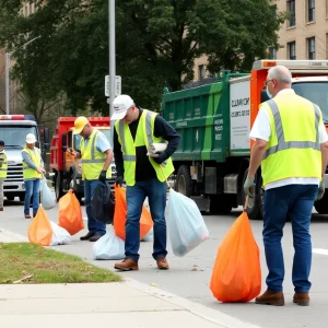 Community members participating in Augusta's City Clean-Up initiative.