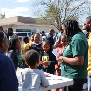 Community members participating in youth activities in Augusta