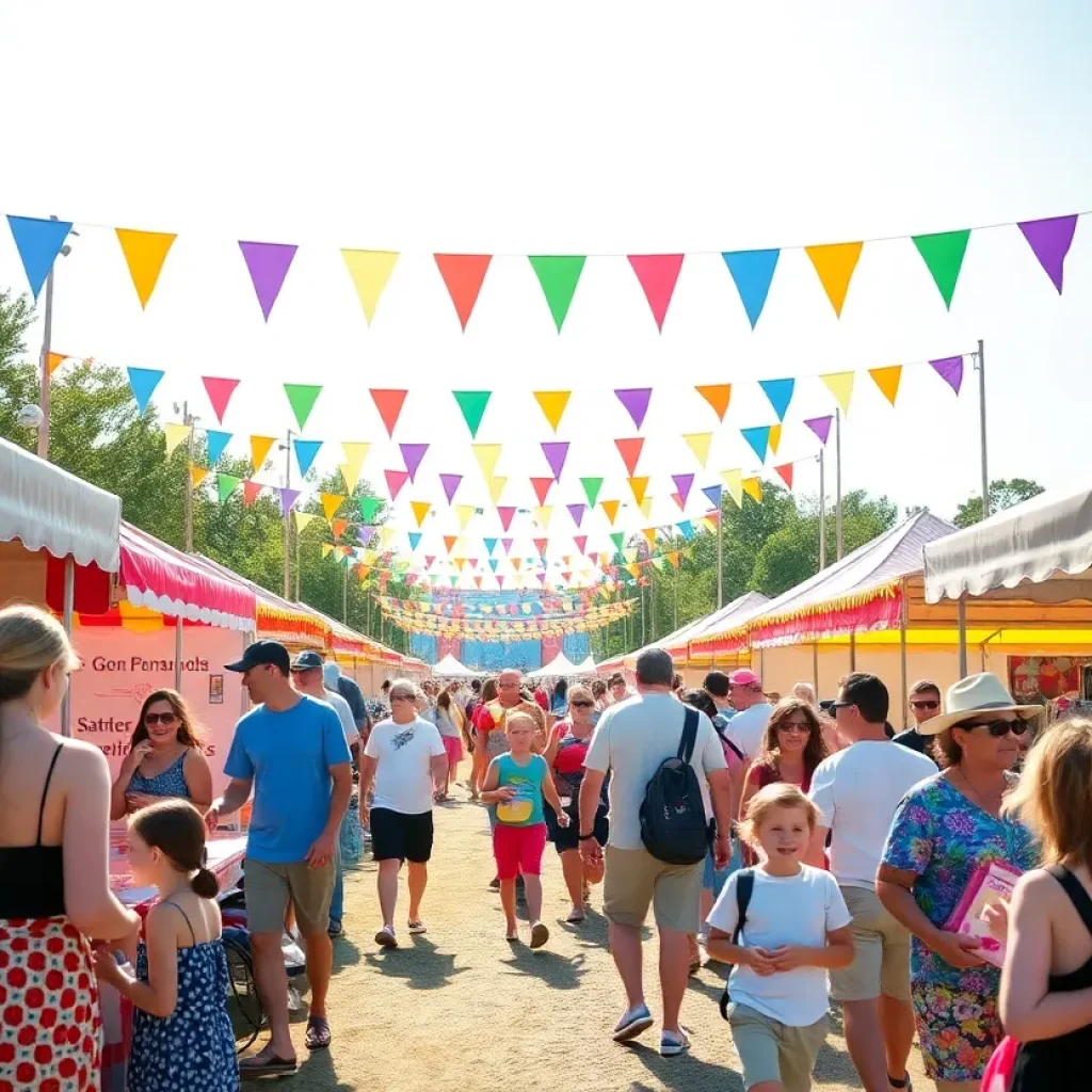 Families enjoying a vibrant festival in Augusta