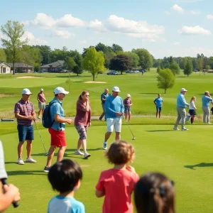 Community golfers playing at Augusta golf facilities