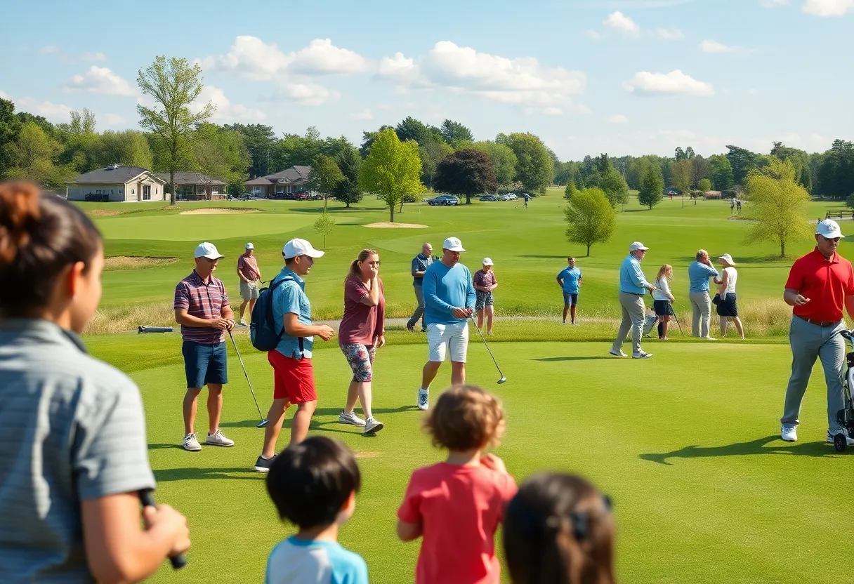 Community golfers playing at Augusta golf facilities
