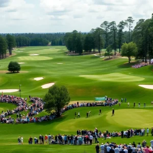 Scenic view of Augusta National during the Masters tournament
