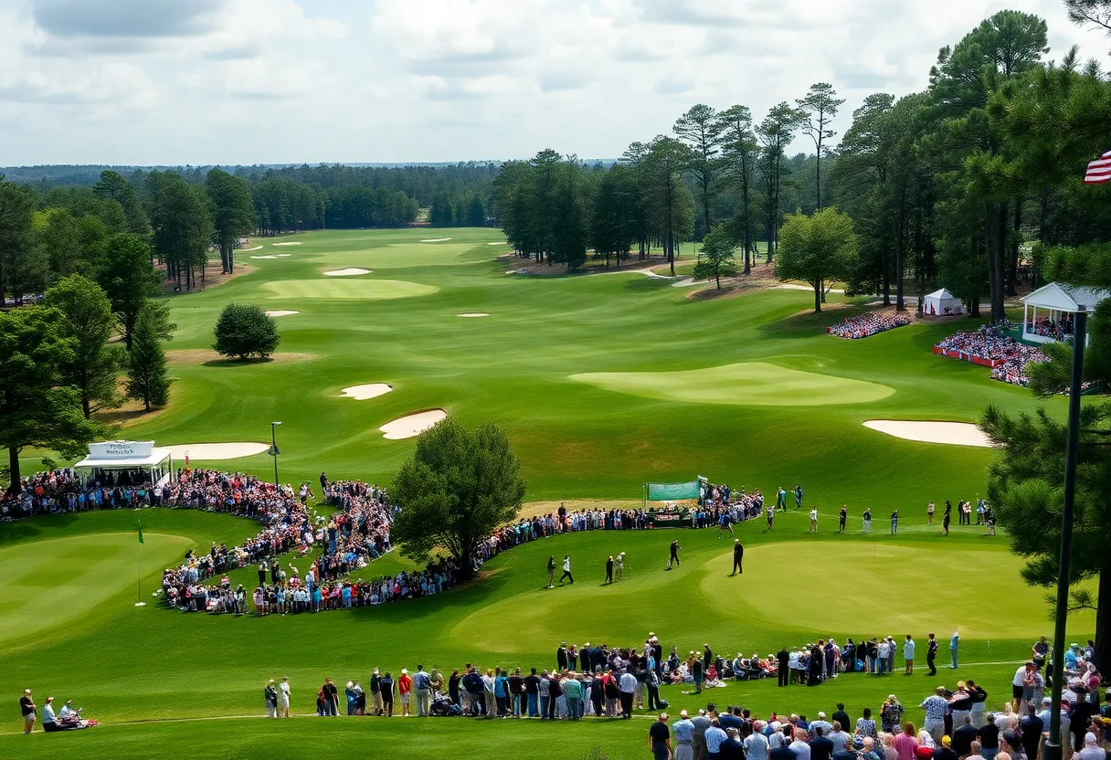 Scenic view of Augusta National during the Masters tournament