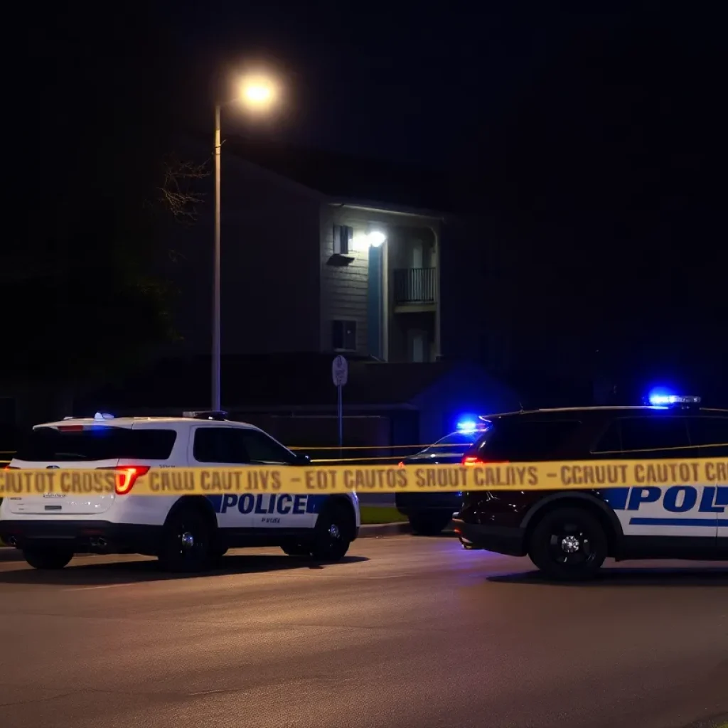 Police presence at Bon Air Apartments following a shooting incident