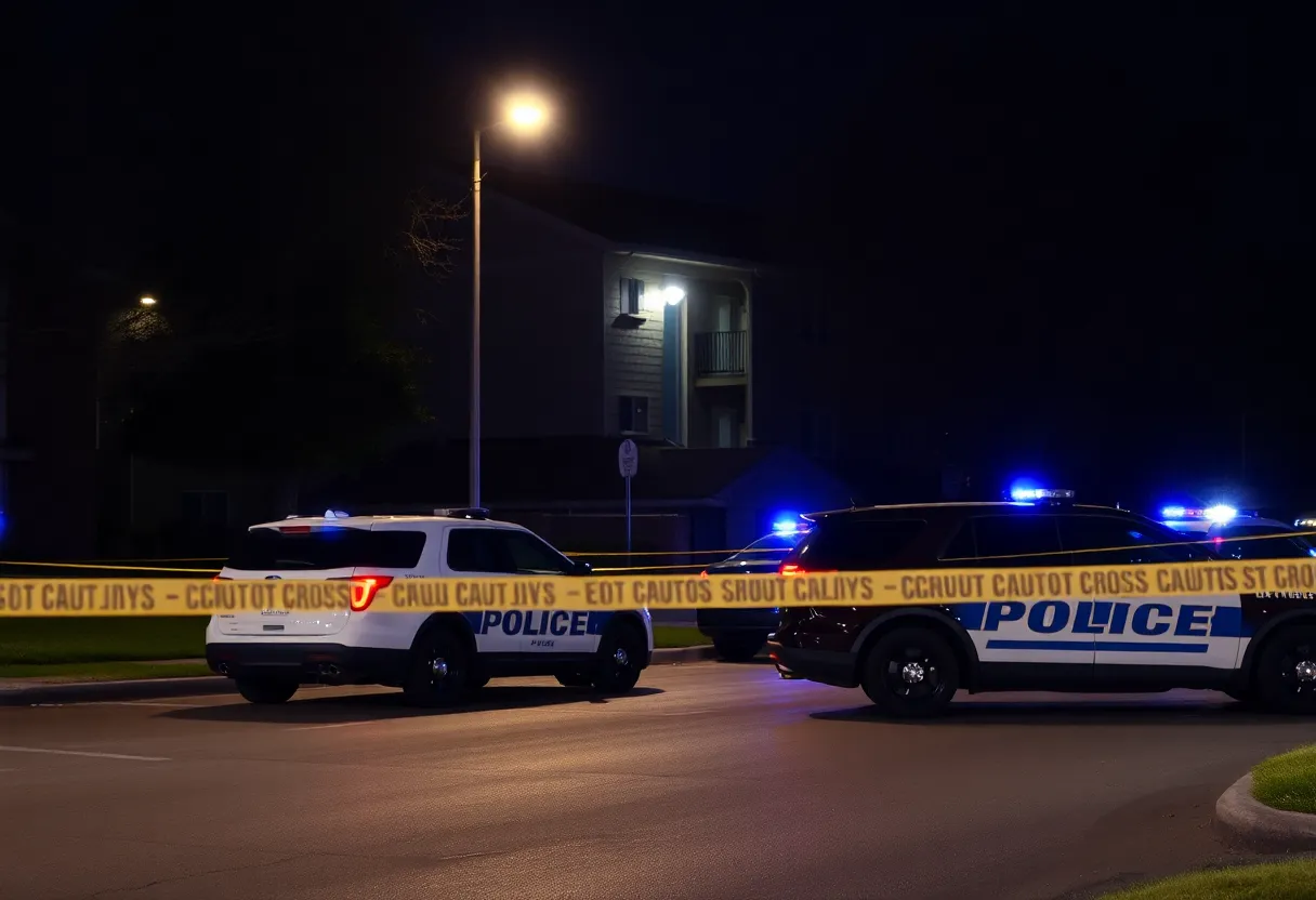 Police presence at Bon Air Apartments following a shooting incident