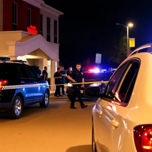 Police presence at the scene of a shooting incident