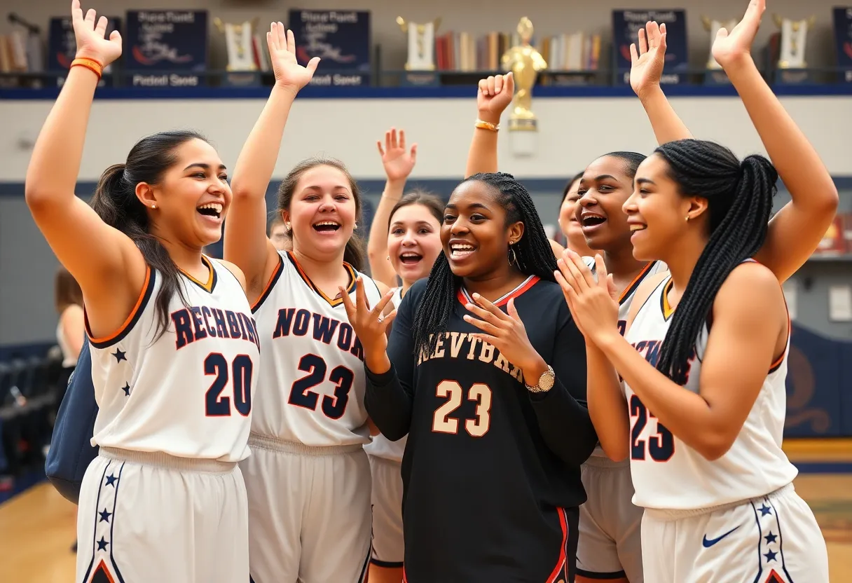 Celebration of Augusta Women's Basketball team for their academic excellence.