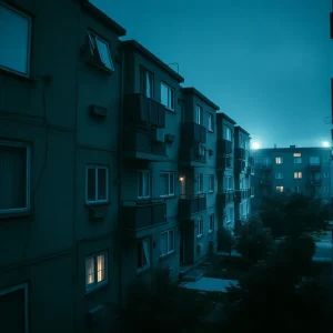 Damaged and poorly maintained Bon Air Apartments in Augusta