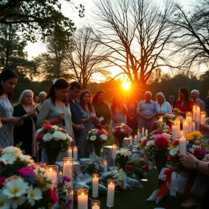 Community members gathered in remembrance and tribute.