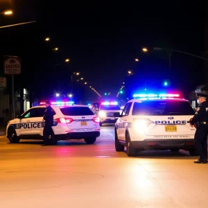 Police presence at a shooting scene in Augusta
