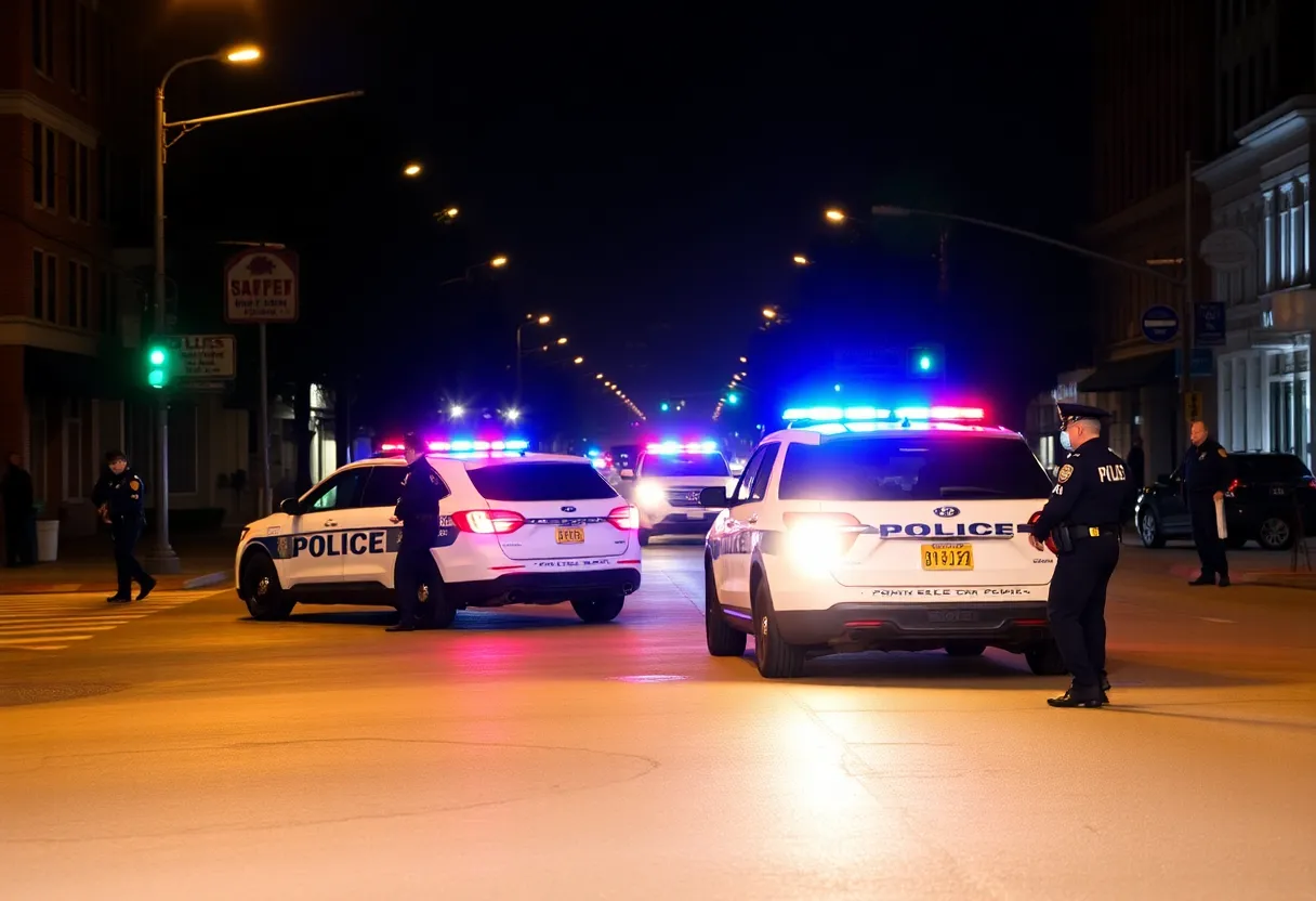 Police presence at a shooting scene in Augusta