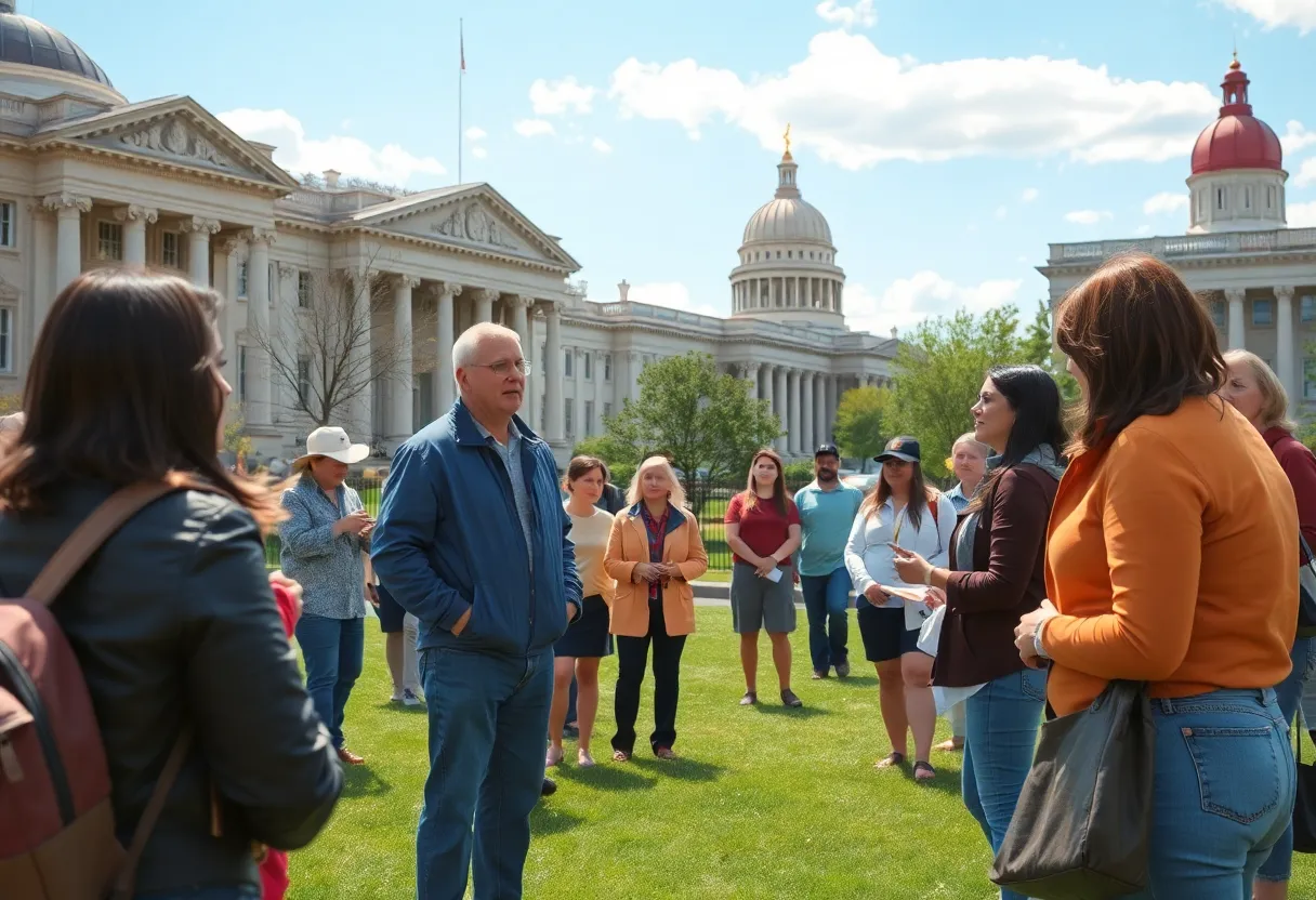 Citizens in Minnesota engaging in civil discourse