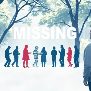 A symbolic representation of community efforts to find missing women.