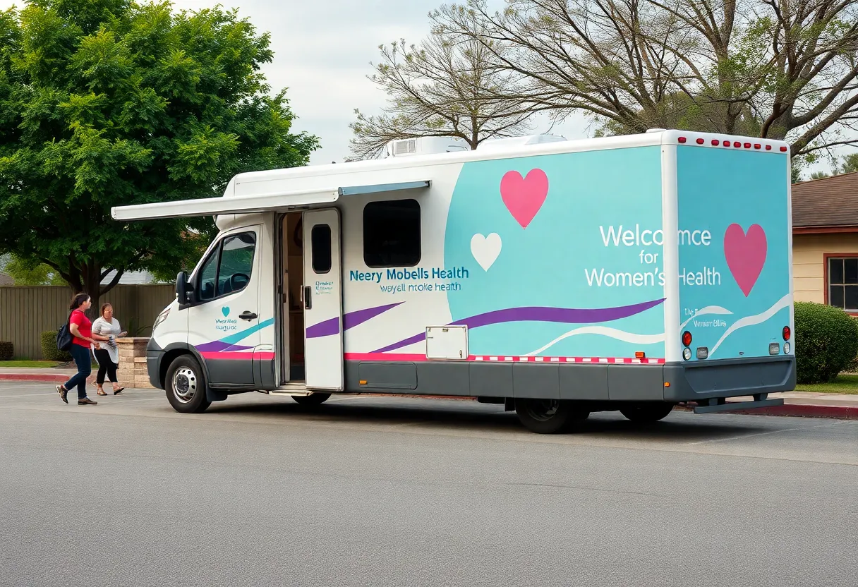 Mobile medical unit providing healthcare services for women